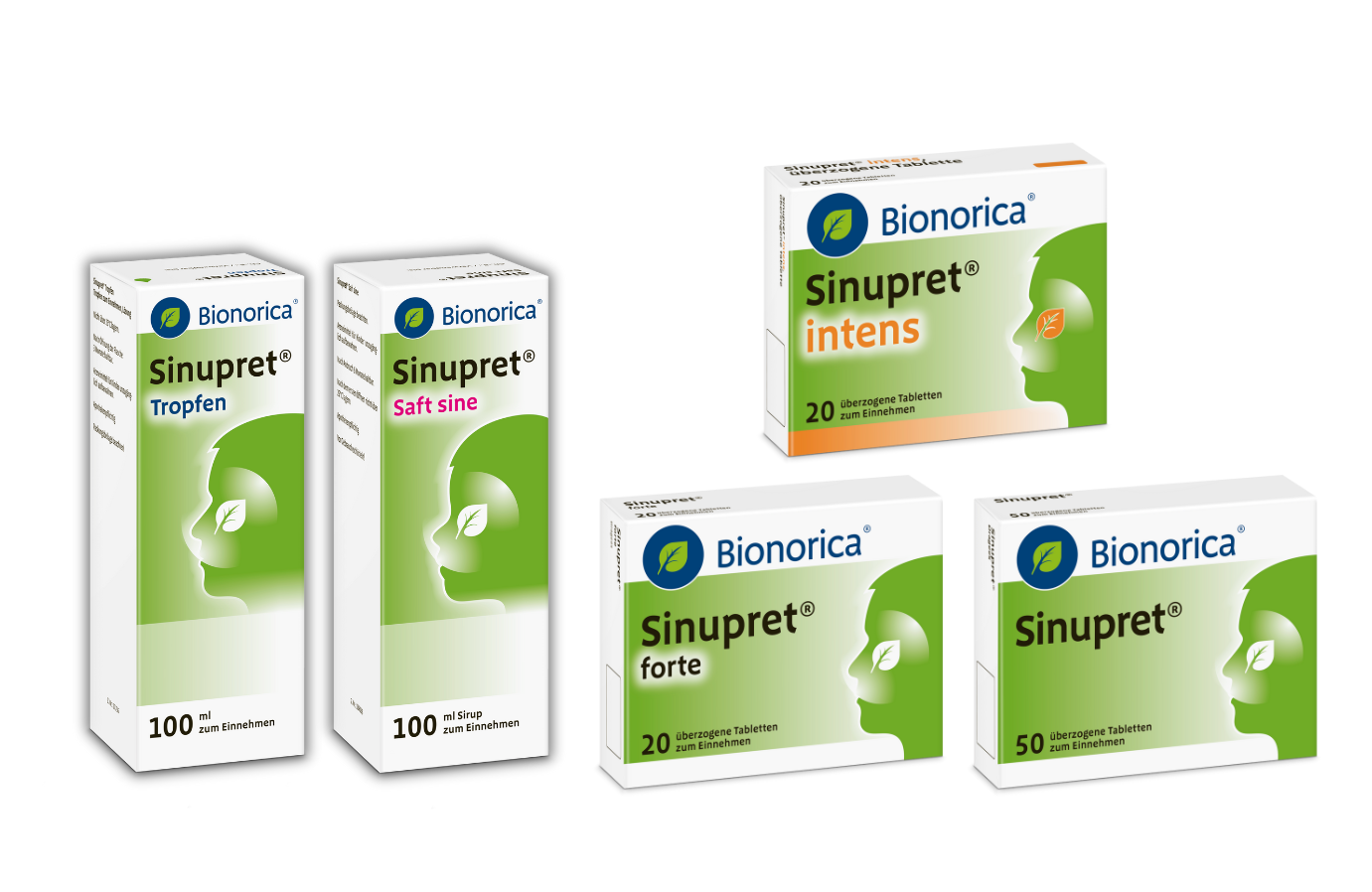 Sinupret Packshots